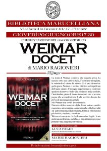 Presentazione del libro "Weimar docet" di Mario Ragionieri