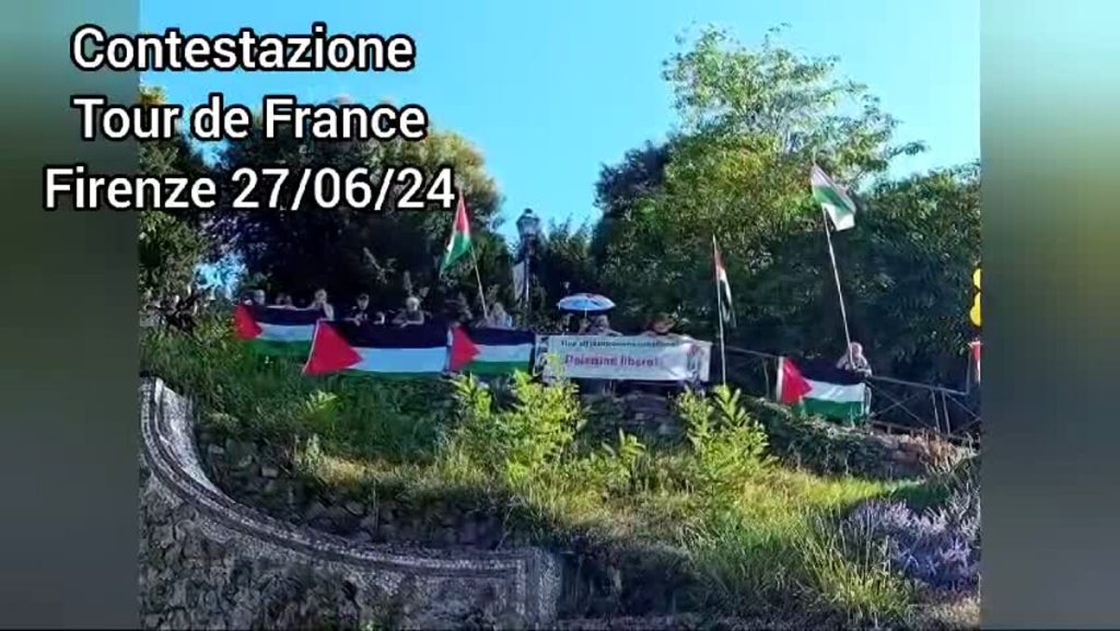 Tour de France, contestata la squadra di Israele a Firenze / FOTO - VIDEO