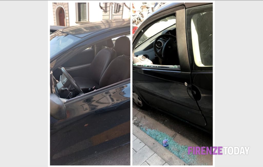 San Jacopino, ancora vetri rotti delle auto a scopo di furto / FOTO