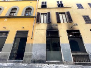 Centro: incendio in un ristorante di Via del Purgatorio 