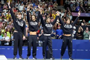 I fiorentini Zazzeri e Deplano vincono la medaglia di bronzo nella 4x100 sl