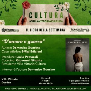 Villa Vittoria Cultura: presentazione del libro "D'amore e guerra"