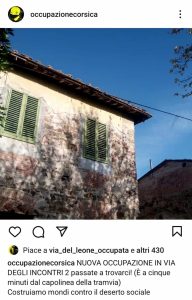 Sgombero di una struttura occupata da antagonisti 