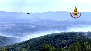 In fiamme il bosco di Reggello / VIDEO