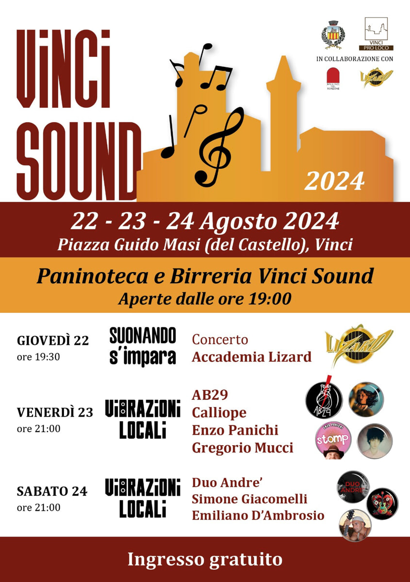 Continua l'estate vinciana, torna Vinci Sound