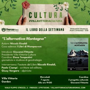 Villa Vittoria Cultura: presentazione del libro "L'alternativa montagna"