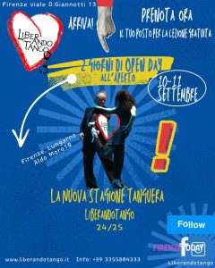 Tango Argentino: due giorni di Open Day e lezioni gratuite con le scuole LiberandoTango