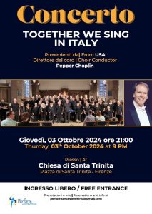 Free concert in Florence - Together we sing in Italy