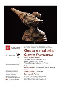 "Gesto e materia": la scultura di Gionata Francesconi in mostra a Palazzo Bastogi