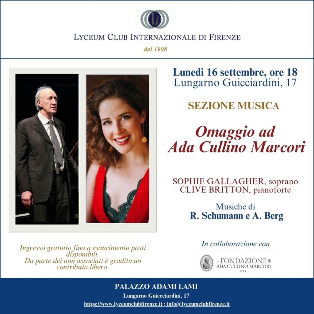 Il concerto omaggio a Ada Cullino Marcori