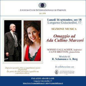Il concerto omaggio a Ada Cullino Marcori