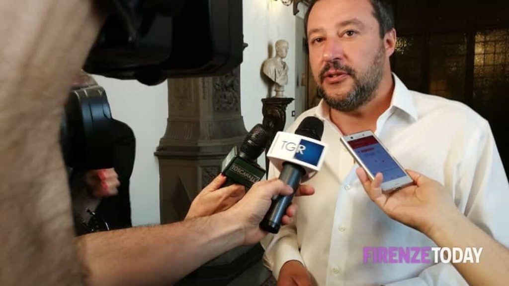 Processo Open Arms, il leader della Lega Matteo Salvini arriva a Firenze