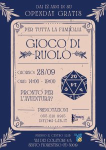 Open day giochi di ruolo multisensoriali - evento gratuito per tutta la famiglia!
