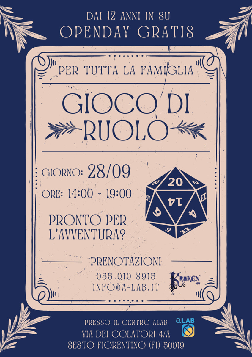 Open day giochi di ruolo multisensoriali - evento gratuito per tutta la famiglia!