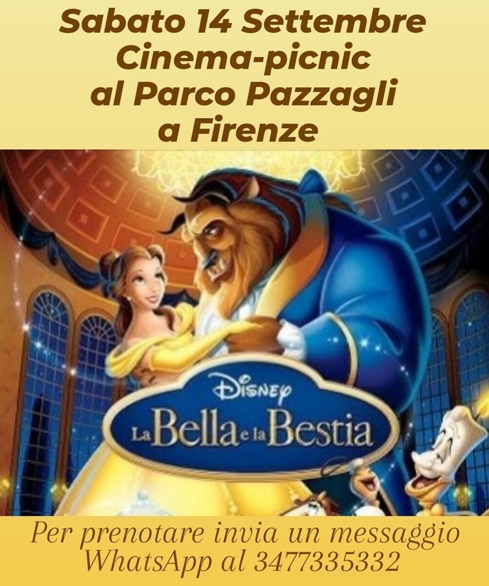 Programma Cinema-picnic al Parco Pazzagli a Firenze. "La bella e la bestia" e "Omaggio a Stanlio e Ollio"