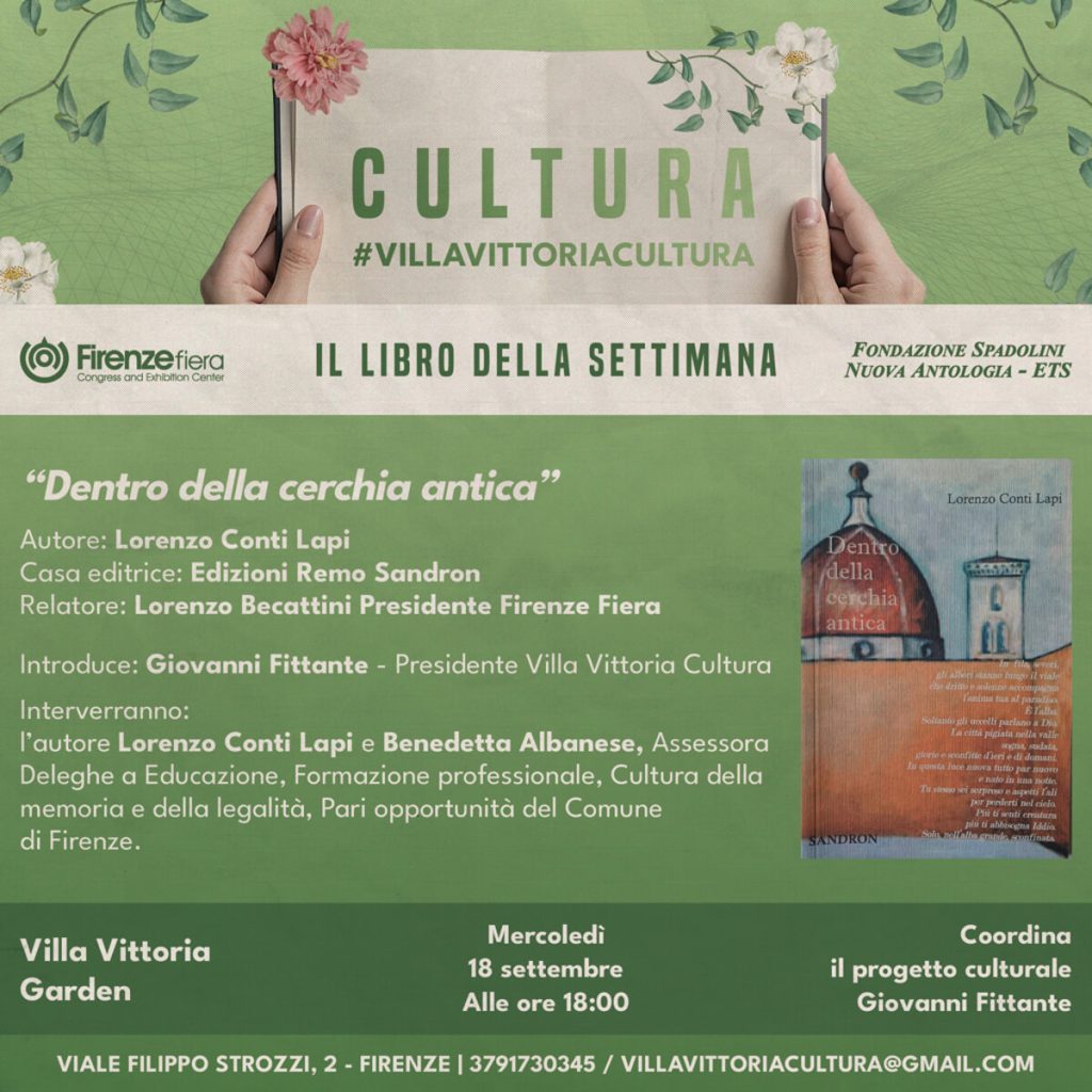 Villa Vittoria Cultura: presentazione del libro "Dentro della cerchia antica"