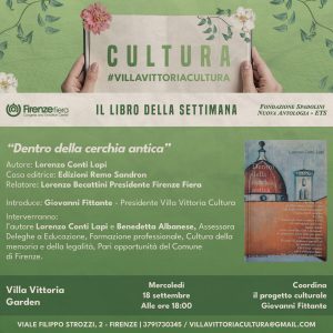 Villa Vittoria Cultura: presentazione del libro "Dentro della cerchia antica"