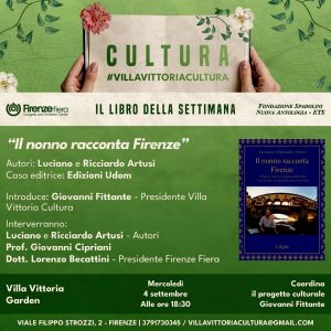 Villa Vittoria Cultura: presentazione del libro "Il nonno racconta Firenze"