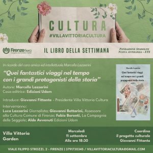 Villa Vittoria Cultura: presentazione del libro "Quei fantastici viaggi nel tempo con i grandi protagonisti della storia"