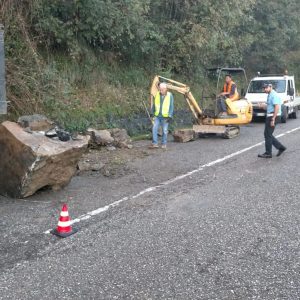 Maltempo: caduti massi sulla Tosco Romagnola