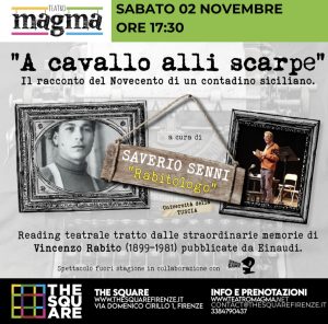 "A cavallo alli scarpe", il racconto del Novecento di un contadino siciliano al Teatro Magma