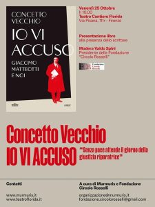Concetto Vecchio presenta il nuovo libro "Io vi accuso"