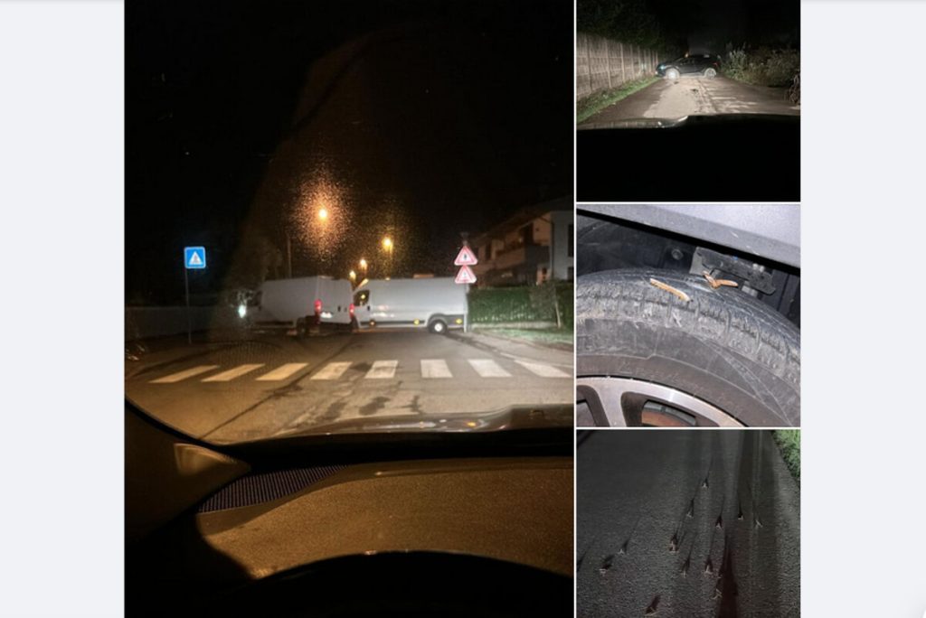 Maxi colpo: strade bloccate con 17 furgoni e chiodi. "Puntavano al caveau"