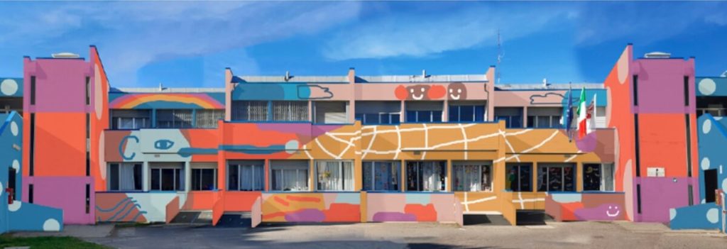 Nuovo murales "gigante" alla scuola Sauro-Papini del Galuzzo