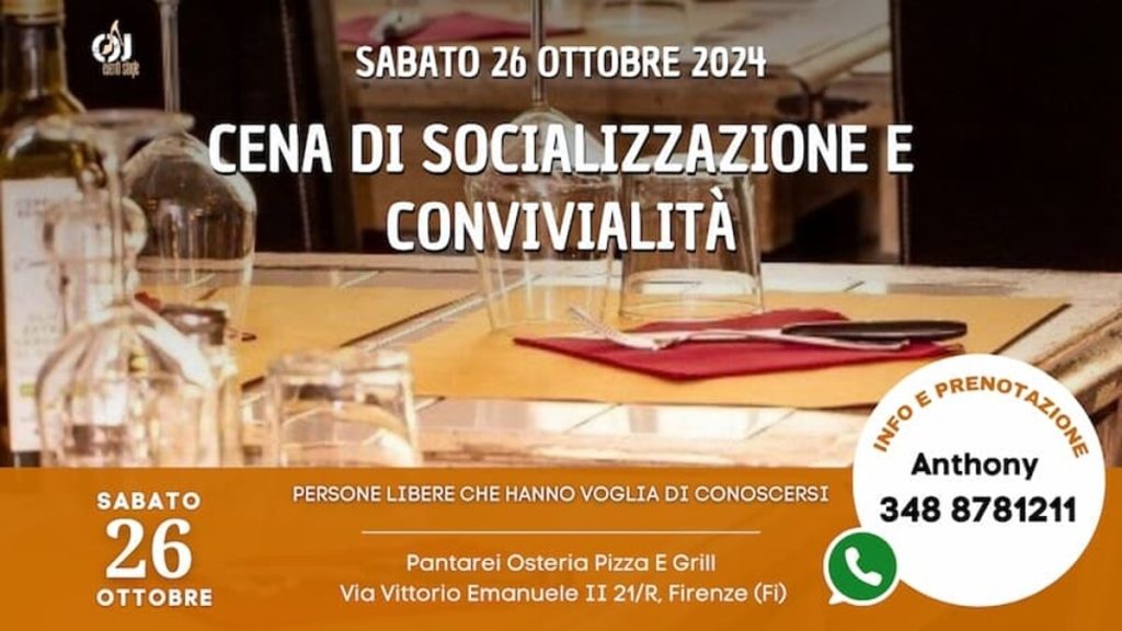 Cena di socializzazione e convivialità da Pantarei Osteria