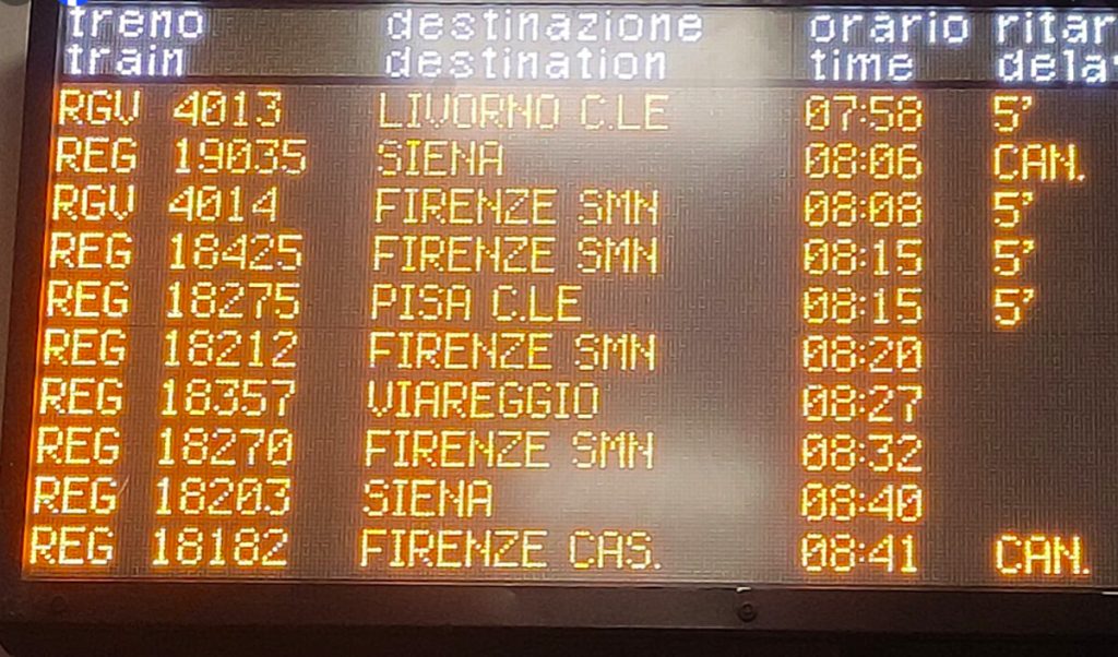 Treni: nuovo mese, vecchi problemi. Ottobre comincia con ritardi e cancellazioni