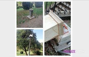 Ancora vandalismo al parco: lampioni in frantumi, uno trovato divelto / FOTO