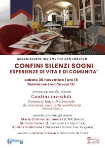 Al via la rassegna "Confini silenzi sogni. Esperienze di vita e di comunità"