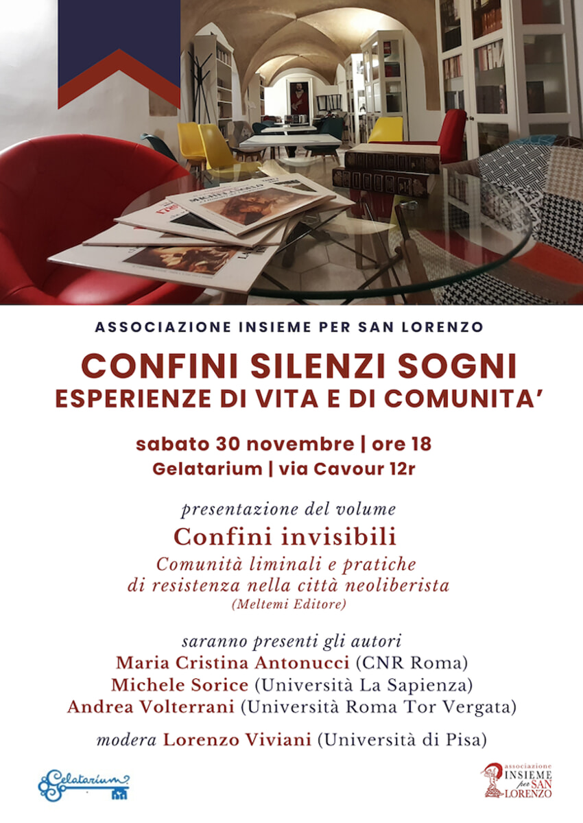 Al via la rassegna "Confini silenzi sogni. Esperienze di vita e di comunità"