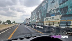 Doppio incidente sulla A1: 9 chilometri di coda