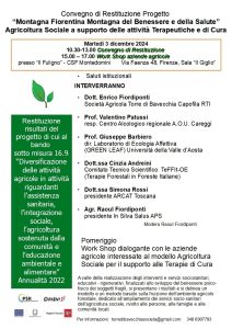 Convegno agricoltura sociale: il modello Montagna Fiorentina - Montagna della salute e del benessere
