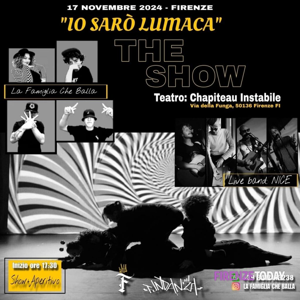 "Io sarò lumaca". Spettacolo di streetdance, live music e arte