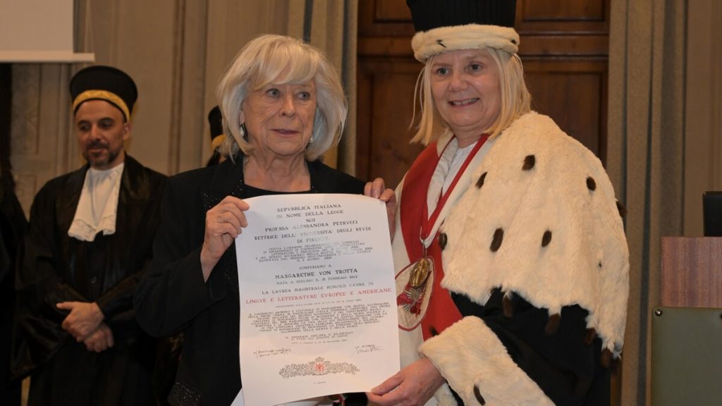 Laurea magistrale honoris causa alla regista Margarethe von Trotta