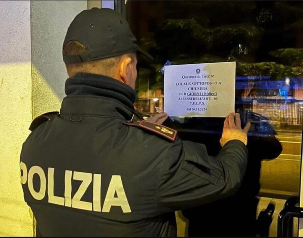 Sicurezza, chiuso locale per 10 giorni