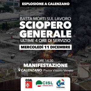 Esplosione a Calenzano, la manifestazione dei sindacati sarà in Piazza Vittorio Veneto