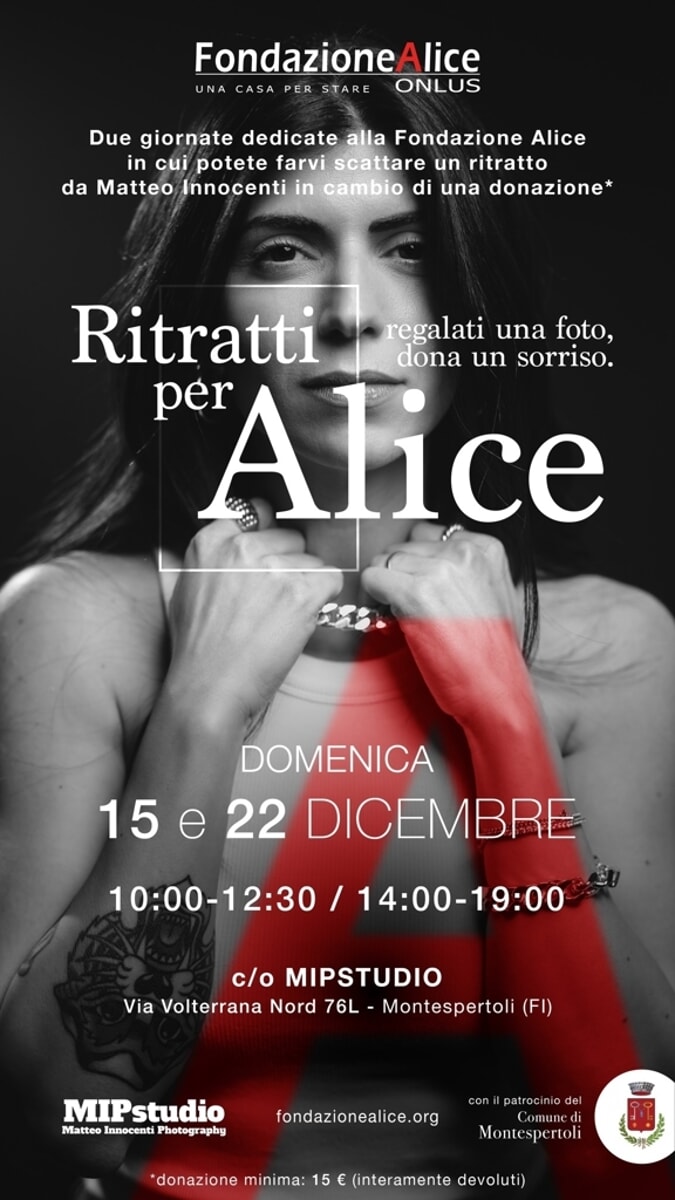 "Ritratti per Alice", evento benefico a Montespertoli