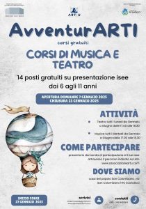 Corsi gratuiti di musica e teatro per bambini grazie al progetto avventurArti