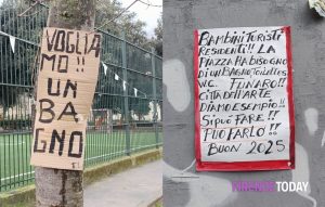“Vogliamo un bagno”. Protesta silenziosa dei residenti di piazza Tasso / FOTO  