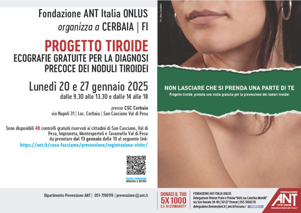 Ant: ecografie gratuite per la diagnosi precoce dei noduli tiroidei