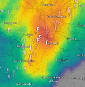 Bomba d'acqua su Scandicci: oltre 35 mm in due ore 