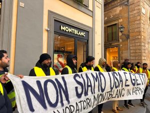 La protesta: “Montblanc chiede il daspo antisindacale per mettere il bavaglio ai lavoratori”