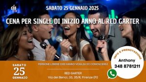 Cena per single di inizio anno al Red Garter