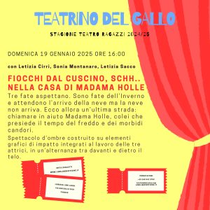 Spettacolo “Fiocchi dal cuscino, schh… nella casa di Madama Holle”