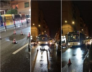 Si apre voragine, tutto bloccato / FOTO