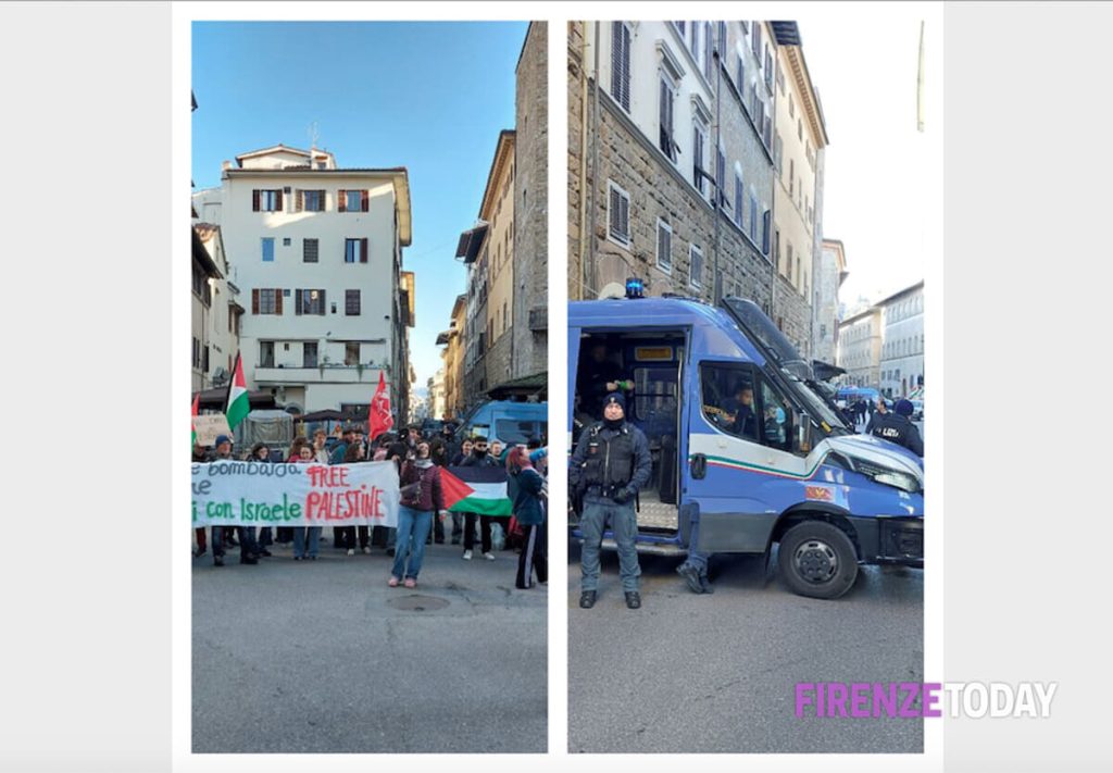 Convegno con relatori israeliani, protesta e quartiere blindato: "Via da Firenze" / FOTO
