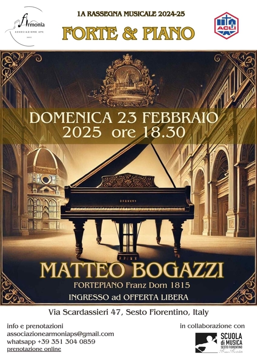 "Forte & piano": Matteo Bogazzi in concerto